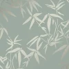 Clearance Origin Wallcoverings papier peint feuilles de bambou vert - 53 cm x 10.05 m - 347736
