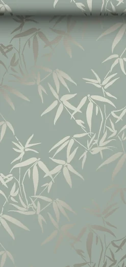 Clearance Origin Wallcoverings papier peint feuilles de bambou vert - 53 cm x 10.05 m - 347736