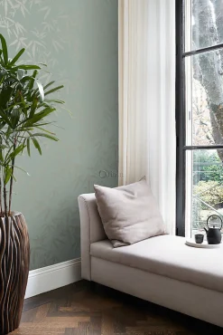 Clearance Origin Wallcoverings papier peint feuilles de bambou vert - 53 cm x 10.05 m - 347736