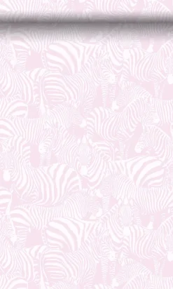 Clearance Origin Wallcoverings papier peint zèbres rose clair - 53 cm x 10.05 m - 346835