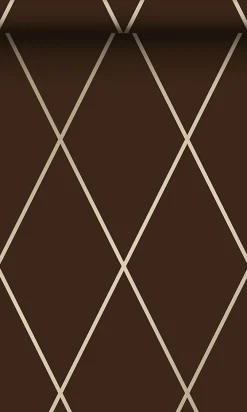 Best Origin Wallcoverings papier peint à carreaux brun mat et bronze brillant - 53 cm x 10.05 m - 345717