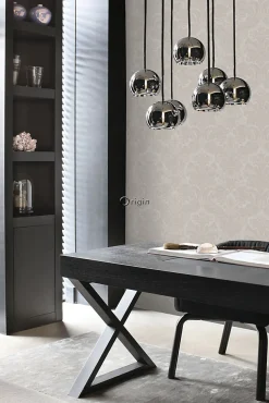 Clearance Origin Wallcoverings papier peint ornement taupe clair - 53 cm x 10.05 m - 347037