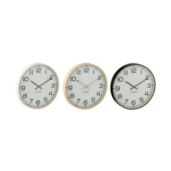Best J-Line Pack de 3 horloges murale en plastique multicolore 30x30x4 cm