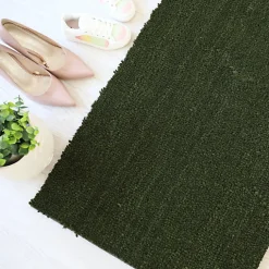 Décoweb Paillasson - Tapis brosse Coco - Vert - Ep, 17 mm - Rouleau de 2m x 2m* Tapis D'Entrée Et Paillasson