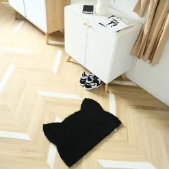 Décoweb Paillasson Coco - Chat Miaou - Noir - 73 x 52 cm* Tapis D'Entrée Et Paillasson