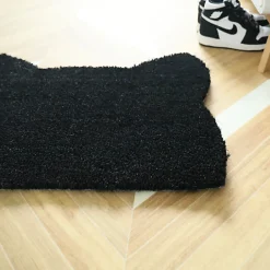 Décoweb Paillasson Coco - Chat Miaou - Noir - 73 x 52 cm* Tapis D'Entrée Et Paillasson