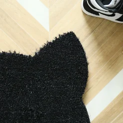 Décoweb Paillasson Coco - Chat Miaou - Noir - 73 x 52 cm* Tapis D'Entrée Et Paillasson