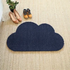 Décoweb Paillasson Coco - Nuage - Bleu - 50 x 85 cm