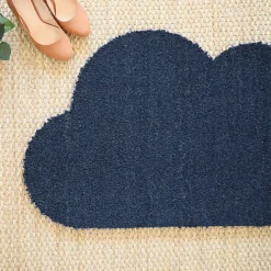 Décoweb Paillasson Coco - Nuage - Bleu - 50 x 85 cm