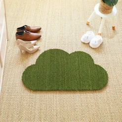 Décoweb Paillasson Coco - Nuage - Vert - 50 x 85 cm* Tapis D'Entrée Et Paillasson