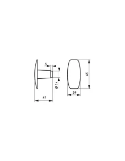 Thirard Paire de boutons pour porte, carré 6mm, 1 portée, argent -* Bouton De Porte