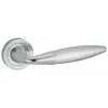 Best Thirard Paire de béquilles Arion pour porte, carré 7mm, chromé satiné/chromé brillant -