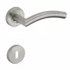 Best SP Paire de béquilles avec rosaces pour porte d'entrée, carré 7mm, inox -