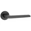 Thirard Paire de béquilles Boston pour porte, carré 7mm, noir mat -* Poignée Sur Rosace