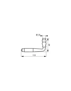 Clearance Thirard Paire de béquilles fil torsadé pour porte, carré 7x100mm, 2 portées, noir -