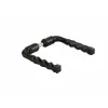 Thirard Paire de béquilles fil torsadé pour porte, carré 7 x 70mm, fourreau adaptateur 8mm, laqué noir -* Poignée Sur Rosace