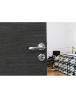 Discount Thirard Paire de béquilles Luxor pour porte, carré 7mm, chromé satiné -