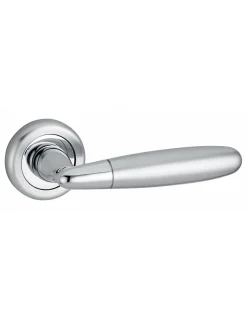 Hot Thirard Paire de béquilles Mirella2 pour porte, carré 7mm, chromé brillant/satiné -