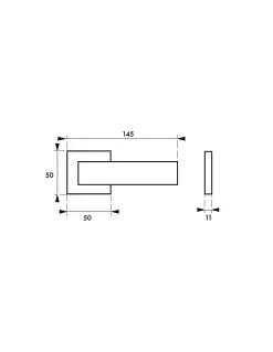 Discount Thirard Paire de béquilles Monza pour porte, carré 7mm, chromé brillant -
