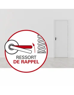 Thirard Paire de béquilles Monza pour porte, carré 7mm, noir mat -* Poignée Sur Rosace