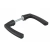 Thirard Paire de béquilles pour porte, carré 6x110mm, 1 portée, noir -* Poignée Sur Rosace|Poignée De Porte Intérieure