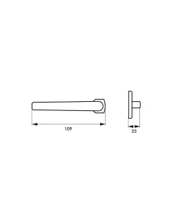 Thirard Paire de béquilles pour porte d'entrée Chantilly, carré 7mm, anodisé inox -* Poignée Sur Rosace