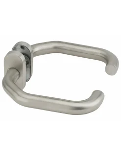 Thirard Paire de béquilles pour porte, carré 7mm, aspect inox -* Poignée Sur Rosace