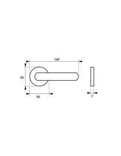 Hot Thirard Paire de béquilles Solis pour porte, carré 7mm, nickel satiné -