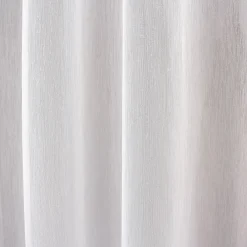 Discount Home Maison Paire de petits voilages droits finition passe tringle (70x220 cm - Blanc)
