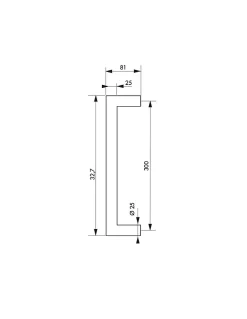 Thirard Paire de poignée pour porte battante, inox, entr'axe 300mm -* Poignée De Porte Coulissante|Poignée Cuvette