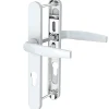 Sale Autres Paire de poignées étroite béquille blanc 233 mm Ensemble pour porte d'entrée Bricard Emetal
