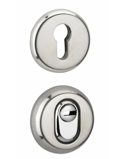 Thirard Paire de rosaces de sécurité renforcées pour porte d'entrée, chromé -* Rosace De Porte