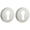 Thirard Paire de rosaces rondes pour cylindre, inox -* Rosace De Porte