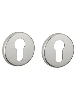 Thirard Paire de rosaces trou de cylindre, argent -* Rosace De Porte