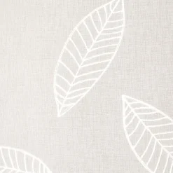 Best Dylrev Paire de Voilages Blancs avec Motif Feuilles - 60x90cm, Finition Passe-Tringle
