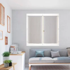 Best Dylrev Paire de voilages brodés gris 60x120cm, finition passe-tringle - Prêts à poser