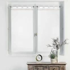 Paris Prix Paire de Voilages "Camilla" 60x160cm Blanc* Brise-Bise