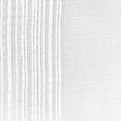 Best Dylrev Paire de voilages en étamine avec fines rayures - 45x120cm - Blanc - Prêts à Poser