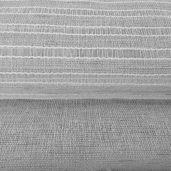 Clearance Dylrev Paire de voilages en étamine rayée pour fenêtres, 60x160 cm, gris perle.