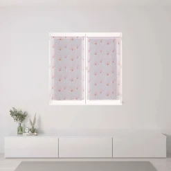 Discount Dylrev Paire de Voilages Imprimés Géométriques 60x160cm en Terracotta.