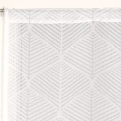 Clearance Dylrev Paire de Voilages Losanges en Polyester - Finition Passe-Triangle 60x90cm Blanc