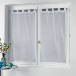 Paris Prix Paire de Voilages "Orion" 60x160cm Blanc* Brise-Bise