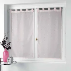 Paris Prix Paire de Voilages "Orion" 60x90cm Rose* Brise-Bise