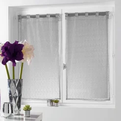 Sale Paris Prix Paire de Voilages "Résille" 60x90cm Argent