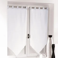 Paris Prix Paire de Voilages "Voiline" 60x120cm Blanc* Brise-Bise