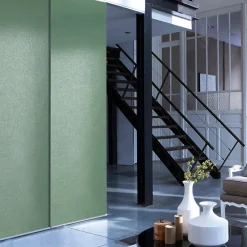 Clearance Madeco Panneau japonais occultant uni vert kaki l.45 x H.260cm