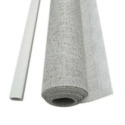 New Madeco Panneau japonais tamisant uni chiné gris l.45 x H.260cm
