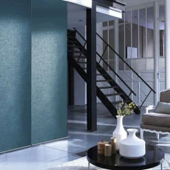 Clearance Madeco Panneau japonais uni bleu l.45 x H.260cm