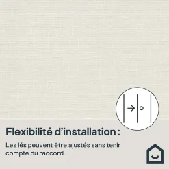 Discount GoodHome Papier peint à peindre vinyle intissé texturé blanc L. 2500 x l. 106 cm Laurus