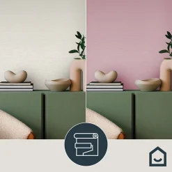 Discount GoodHome Papier peint à peindre vinyle intissé texturé blanc L. 2500 x l. 106 cm Laurus